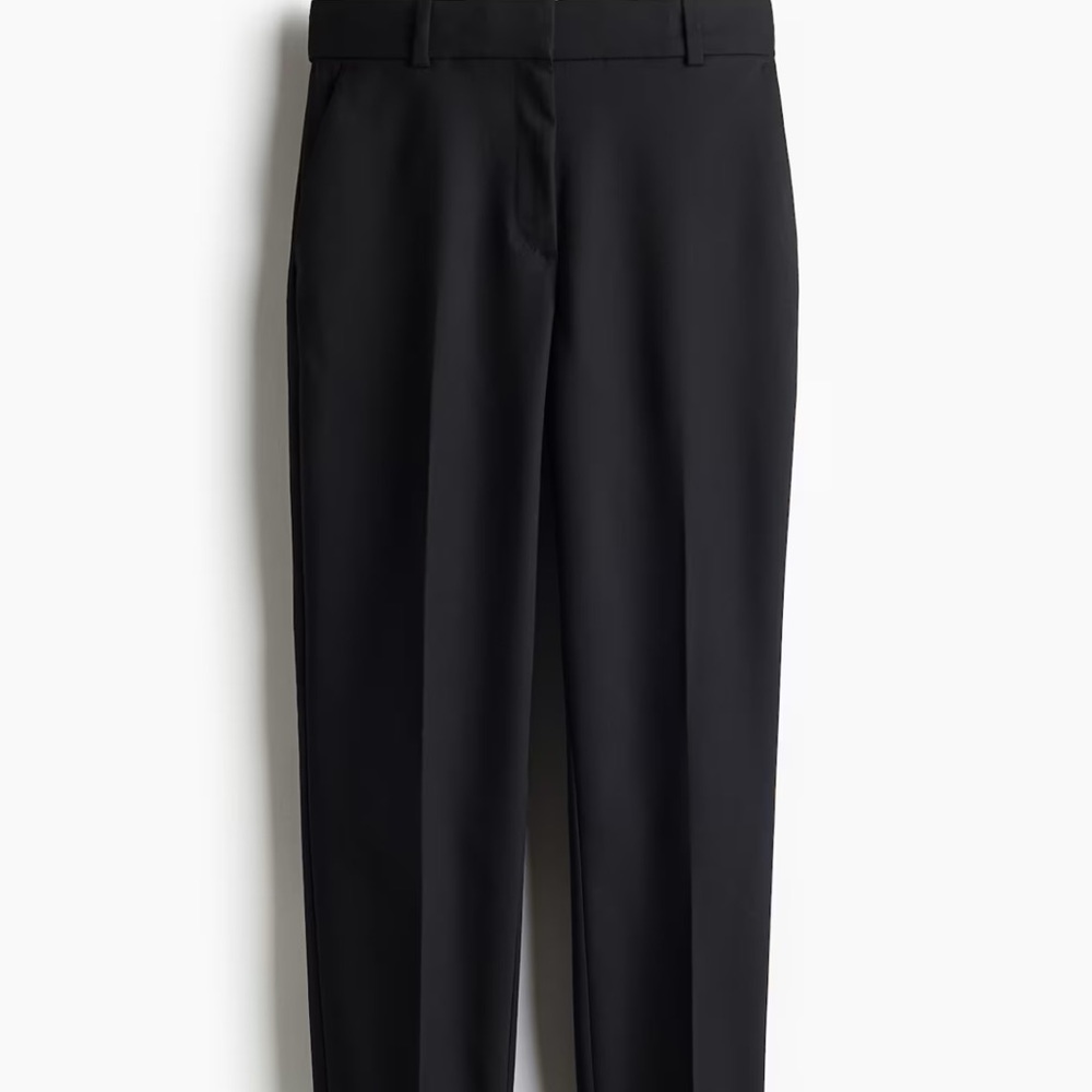 H&M Black Straight-Leg Trousers